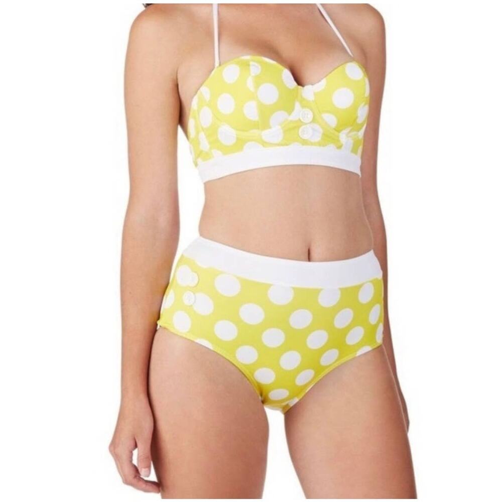 ModCloth Allihop Sunflower Polka Dot Bikini Bottom